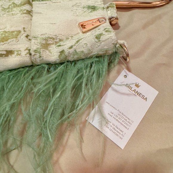 La Milanesa Brenda jacquard tote In Green - Picture 14 of 16